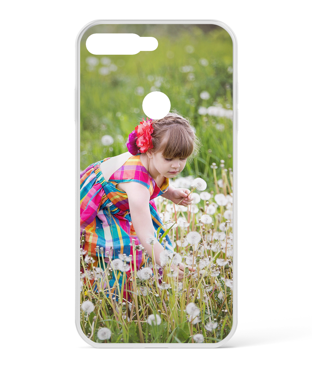 Huawei Y7 2018 Picture Case - Clear Bumper